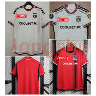 เสื้อกีฬาแขนสั้น ลายทีมชาติฟุตบอล colo colo 2023 2024 ชุดเหย้า สีแดง ไซซ์ S-4XL