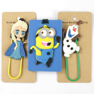 ที่คั่นหนังสือ ลายการ์ตูน Disney Frozen Elsa Anna Minions ขนาด 8-12 ซม. สําหรับนักเรียน ครู ออฟฟิศ