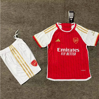 เสื้อฟุตบอล Arsenal คุณภาพสูง สีแดง สําหรับเด็ก 2023