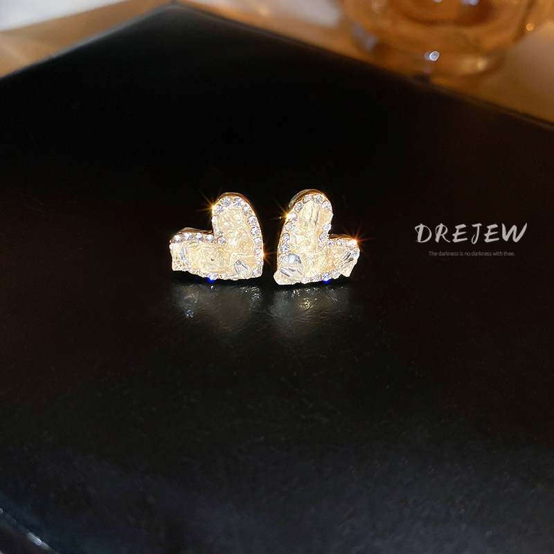 DREJEW ต่างหูเข็มเงิน ประดับเพชรคริสตัล รูปฝูงชน ขนาดเล็ก เรียบง่าย สําหรับผู้หญิง ราคา ถูกที่สุด ดีลบีเคเค แกลเลอรีภาพที่ 6
