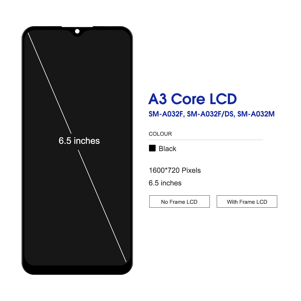 สําหรับ Samsung Galaxy A03 Core A032 A032M A032F SM-A032F/DS จอแสดงผล LCD Touch Screen Digitizer Ass