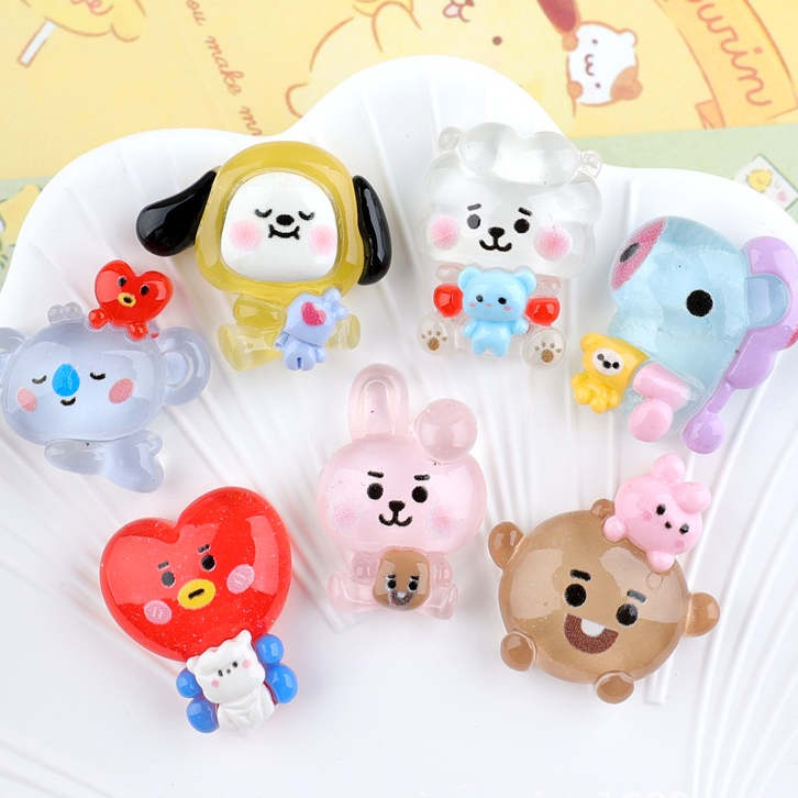 ใหม่โปร่งใส BTS Cros Jibiz BTS สติกเกอร์ Diy รองเท้า Accessorie Bangtan Boys Ins ตกแต่งรองเท้าสําหรับ BTS