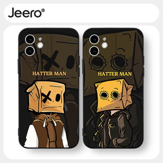 Jeero เคสคู่ เคสไอโฟน คู่รัก กันกระแทกซิลิโคนนุ่มการ์ตูนน่ารักตลก เคสโทรศัพท์ Compatible for iPhone 15 14 13 12 11 Pro Max SE 2020 X XR XS 8 7 6 6S Plus พลัส HFF3014