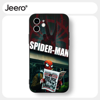 Jeero เคสไอโฟน เคสซิลิโคนนุ่มกันกระแทกน่ารักตลกสีดำ เคสโทรศัพท์ Compatible for iPhone 15 14 13 12 11 Pro Max SE 2020 X XR XS 8 7 6 6S Plus พลัส HFF3004