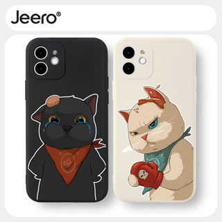 Jeero เคสคู่ เคสไอโฟน คู่รัก กันกระแทกซิลิโคนนุ่มการ์ตูนน่ารักตลก เคสโทรศัพท์ Compatible for iPhone 15 14 13 12 11 Pro Max SE 2020 X XR XS 8 7 6 6S Plus พลัส HFF3013