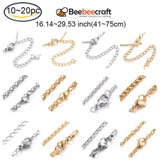 Ready Stock 10~20pcs 304 Stainless Steel Necklaces Cable Chain Necklaces 17.32"(44cm) for Necklaces