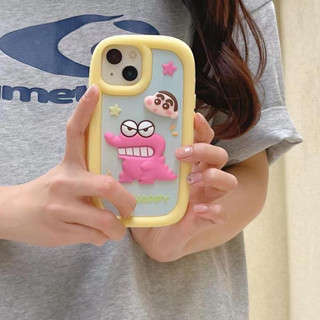 เคสโทรศัพท์มือถือ ซิลิโคนนิ่ม ลายการ์ตูนชินจัง จระเข้ สไตล์เกาหลี ญี่ปุ่น สําหรับ iPhone14 13 12 11 Pro MAX