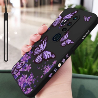 เคสโทรศัพท์ซิลิโคน ป้องกันรอบด้าน ลายผีเสื้อ สีม่วง สําหรับ Huawei Nova 8i