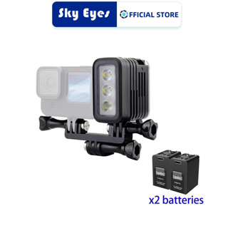 Skyeyes ไฟ LED กันน้ํา 45 ม. สําหรับกล้องแอคชั่น SJCAM DJI Action 2 3 Insta360 ONE R RS GoPro และอื่น ๆ