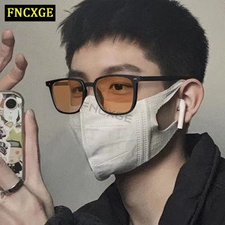 Fncxge คลาสสิก สี่เหลี่ยม แว่นตากันแดด สําหรับผู้ชาย ผู้หญิง หรูหรา แบรนด์นักออกแบบ วินเทจ แว่นตากันแดด ผู้ชาย Unisex Ins เฉดสีแว่นตา UV400