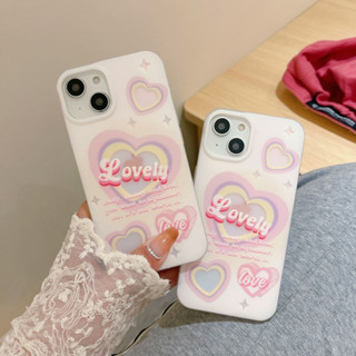 เคสโทรศัพท์มือถือ PC แข็ง ลายหัวใจน่ารัก สีชมพู สําหรับ iPhone 14 Pro max case 13 Pro max 12 Pro max 14 Pro 13 Pro 12 Pro 11 12 13 14 case