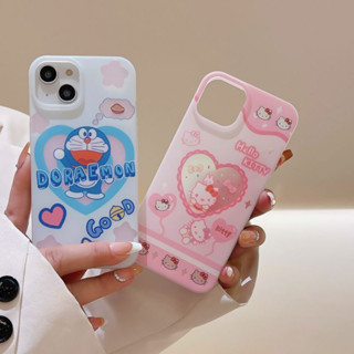 เคสโทรศัพท์มือถือ PC แข็ง ลายการ์ตูนแมวน่ารัก สีฟ้า สีชมพู สําหรับ iPhone 14 Pro max case 13 Pro max 12 Pro max 14 Pro 13 Pro 12 Pro 11 12 13 14 case