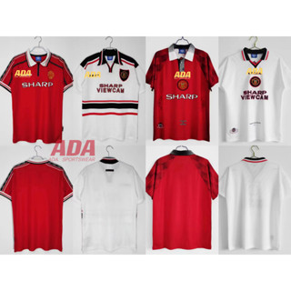 เสื้อกีฬาแขนสั้น ลายทีมชาติฟุตบอล Man United Man UTD 96 97 98 99 คุณภาพสูง สไตล์เรโทร สําหรับผู้ชาย ไซซ์ S - 2XL