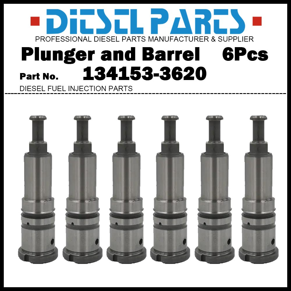 ชุดลูกสูบและถัง 6 ชิ้น P317 134153-3620 9413610358 สําหรับ Komatsu PC400-6 6D125 S6D125