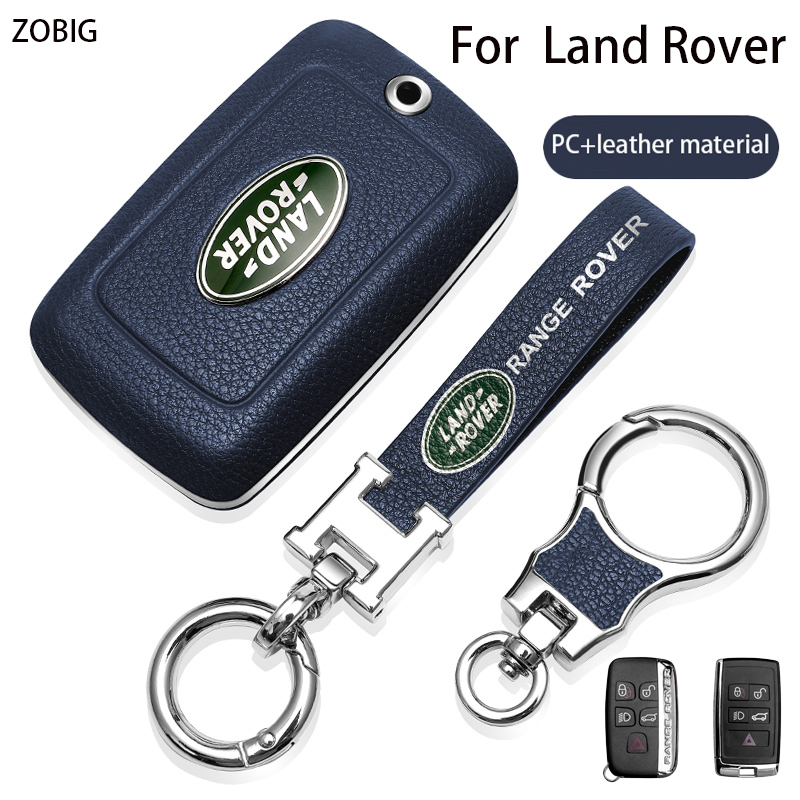 ZOBIG PC + หนัง Fob สําหรับ Land Rover กุญแจรถพร้อมพวงกุญแจสําหรับ Fit Land Rover Discovery Range Ro