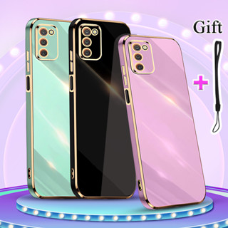 เคสชุบไฟฟ้า ขอบตรง สําหรับ Samsung Galaxy A03s