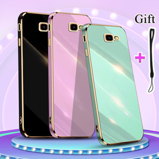 เคสซิลิโคน TPU แบบนิ่ม ชุบไฟฟ้า ขอบตรง สําหรับ Samsung Galaxy J4 Plus Samsung Galaxy J4 Plus