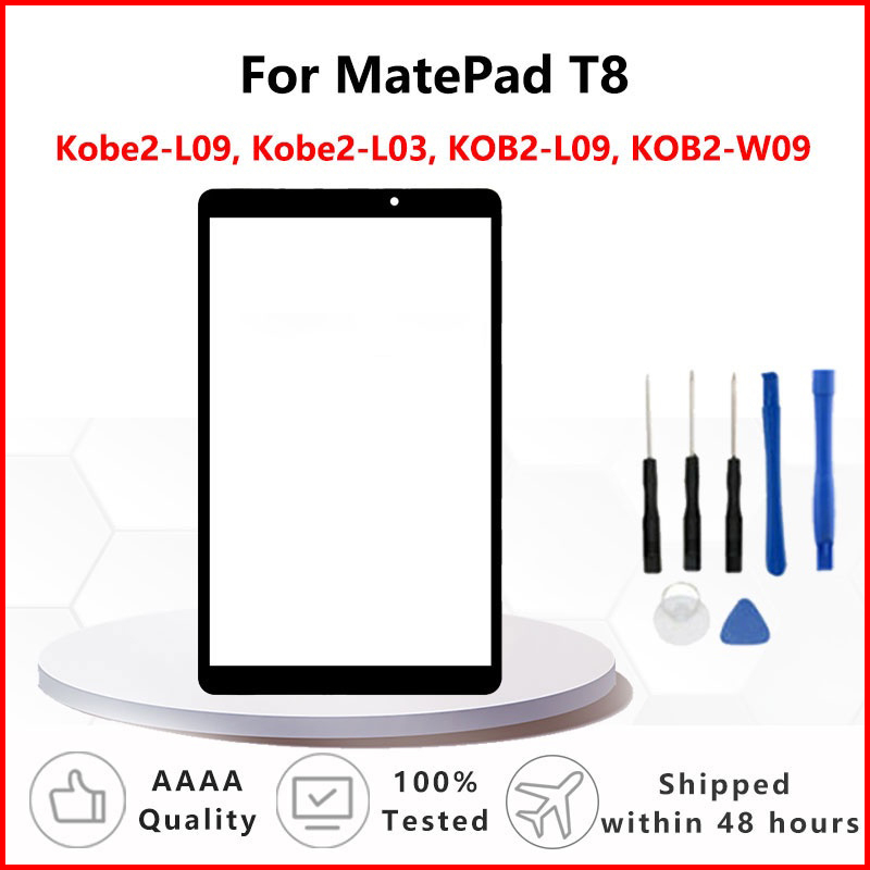 หน้าจอ LCD จอแสดงผลกระจกสัมผัสด้านนอกสําหรับ Huawei Matepad T8 Kobe2-L09 Kobe2-L03 KOB2-L09 กระจกด้านหน้า