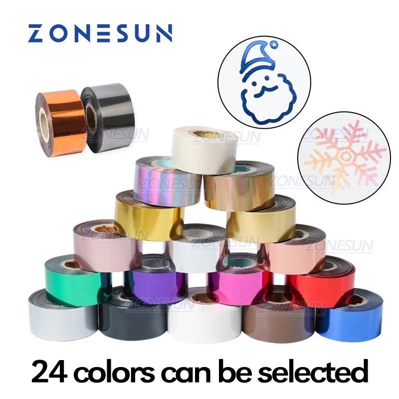 Zonesun ม้วนกระดาษฟอยล์สีทอง 3 ซม. 24 สี สําหรับงานหนัง งานฝีมือ DIY