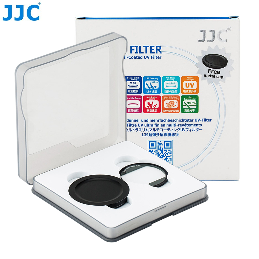 JJV S+ L39 ฟิลเตอร์ UV พร้อมฝาปิดเลนส์ อะลูมิเนียม บางพิเศษ ป้องกันเลนส์ HD สําหรับกล้อง Sony ZV-1 I