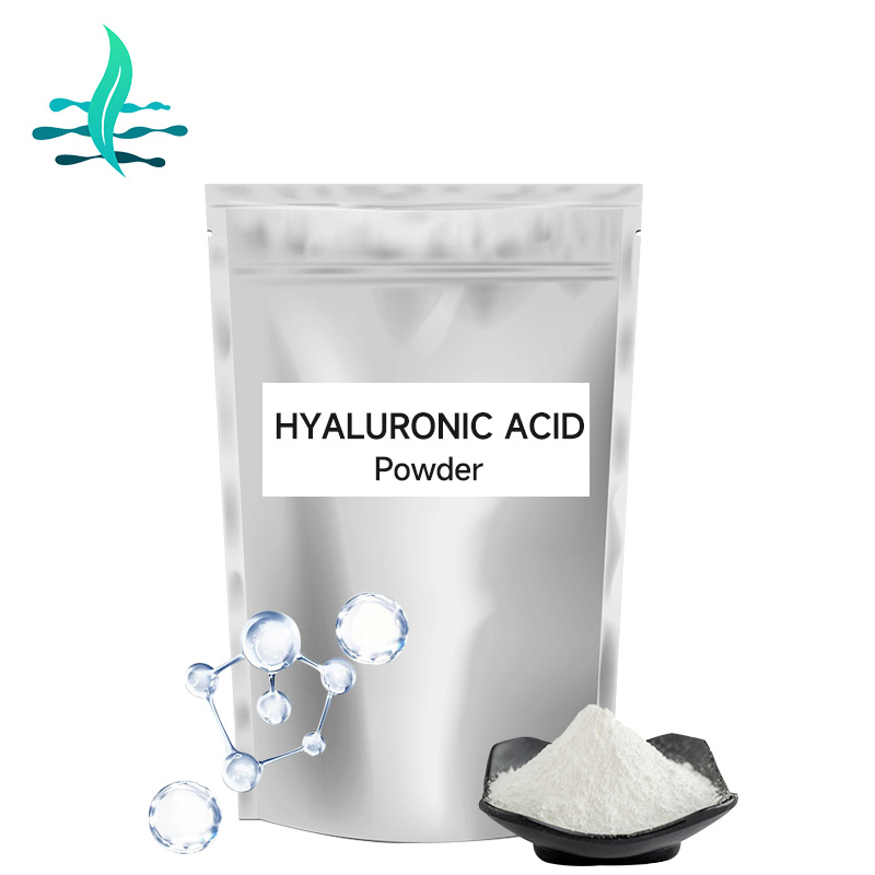 ขายส่ง Food Grade Sodium Hyaluronate Hyaluronic Acid Powder 80-130W Dalton100g-500g