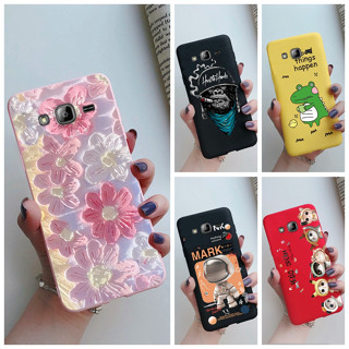 เคสโทรศัพท์ ซิลิโคนนิ่ม กันกระแทก ลายการ์ตูนดอกไม้ แฟชั่น สําหรับ Samsung Galaxy J3 2016 J3 2016 J320