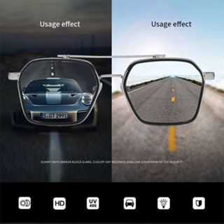 แว่นตากันแดด เลนส์โพลาไรซ์ ป้องกันรังสีอัลตราไวโอเลต เปลี่ยนสีอัตโนมัติ เหมาะกับการขับขี่กลางแจ้ง สําหรับผู้ชาย