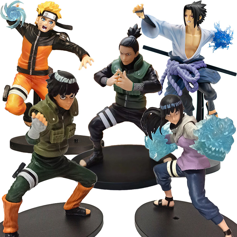 Uzumaki Naruto Anime Action Figure Uchiha Sasuke Hyuga Hinata Rock Lee Nara Shikamaru ตุ๊กตาของเล่นเ