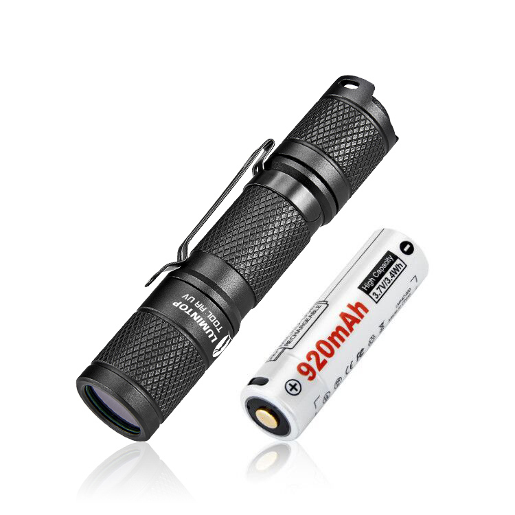 ไฟฉาย UV 14500 ไฟฉาย UV Lumintop TOOL AA รุ่น UV รองรับแบตเตอรี่ 14500 การดําเนินการ 2 โหมดและพร้อมค