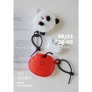 เคสหูฟังบลูทูธไร้สาย ผ้าฝ้าย ลายแพนด้าน่ารัก สไตล์เกาหลี สําหรับ Airpods 1 2 3 pro