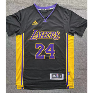 hot pressed nba Los Angeles Lakers No. 24 Kobe Bryant black short sleeve basketball jersey T shirt