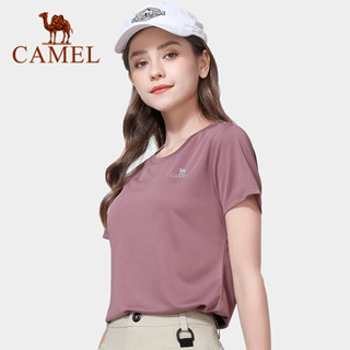 Camel เสื้อยืดกีฬา แบบบาง ระบายอากาศ แห้งเร็ว สําหรับผู้หญิง