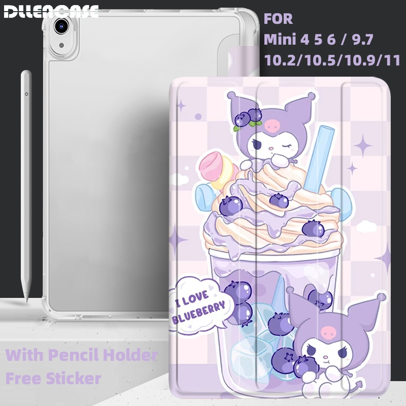 Dllencase เคส พร้อมช่องใส่ดินสอ สําหรับ iPad 2021 Pro 11 2019 2020 10.2 7 8th Gen 2018 9.7 5 6th Min