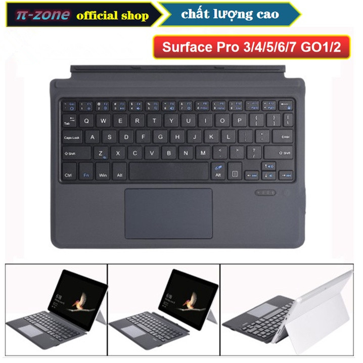 แป้นพิมพ์บลูทูธสําหรับ Microsoft Surface Go 2 3 4 Surface Pro 6 / 5 / 4 / 3 ฝาครอบ WirelessTrackpad 