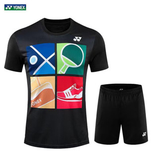 ใหม่ Yonex ชุดสูทแบดมินตัน ครบรอบ 75 ปี 2023 แห้งเร็ว สําหรับผู้ชาย และผู้หญิง