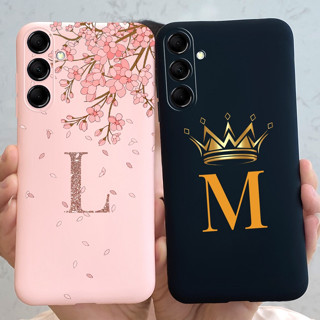 เคสโทรศัพท์มือถือ ซิลิโคนนิ่ม TPU ลายมงกุฎ ตัวอักษร สําหรับ Samsung Galaxy M14 5G SM-M146B M14 5G