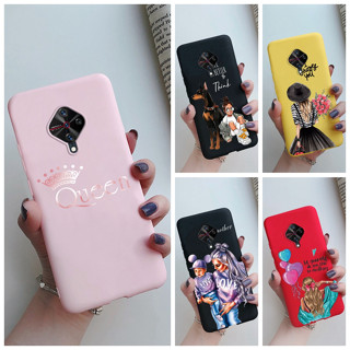 Vivo S1 Pro 1920 เคสโทรศัพท์หรูหรา มงกุฎแฟชั่น ลายเด็กผู้หญิง เคส TPU นิ่ม สีลูกกวาด