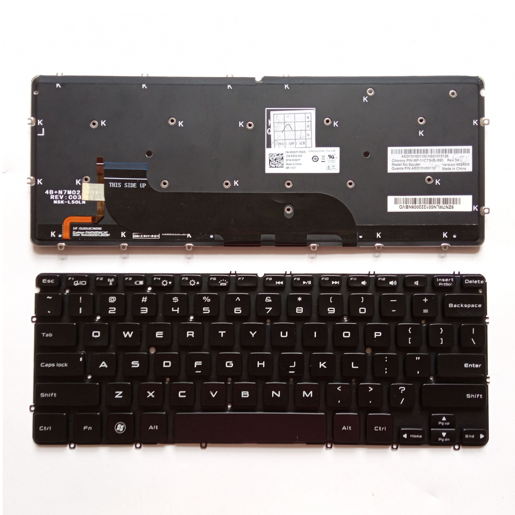 ใหม่ Dell XPS 13 L321X L322X XPS 12 L221 P29G P20S 9333 US ENGLISH แล็ปท็อป Backlit คีย์บอร์ด - 0MH2