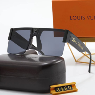 LV ใหม่ แว่นตากันแดด ทรงสี่เหลี่ยม สไตล์วินเทจ หรูหรา ไฮเอนด์ 3460 สีดํา สําหรับผู้หญิง ผู้ชาย 2023