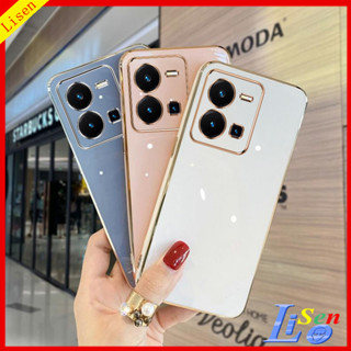 เคส Vivo Y35 เคส Vivo V25 เคส Vivo V25E V27 V15Pro V17 V15 เคสโทรศัพท์มือถือแฟชั่น ขอบตรง ป้องกันเลนส์ สําหรับ ZBB