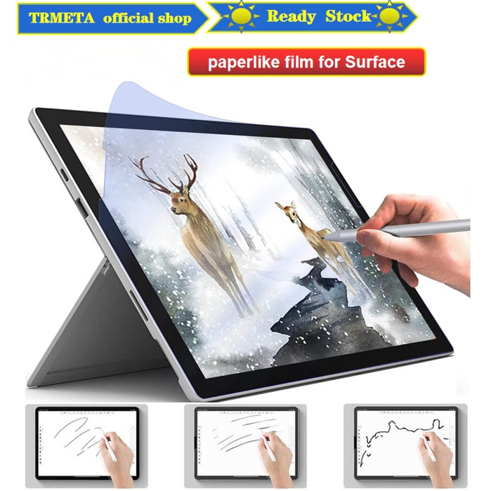 Like Paper Screen Protector สําหรับ Microsoft Surface Pro 10/9/8/7/6/5/4/3 Surface Go Go 2/3/4 หนังสือ 1/2/3 15 นิ้ว / 13 นิ้วPro X แล็ปท็อป 1/2/3/4 13.5 นิ้ว Paperfeel ฟิล์ม ป้องกันลายนิ้วมือ