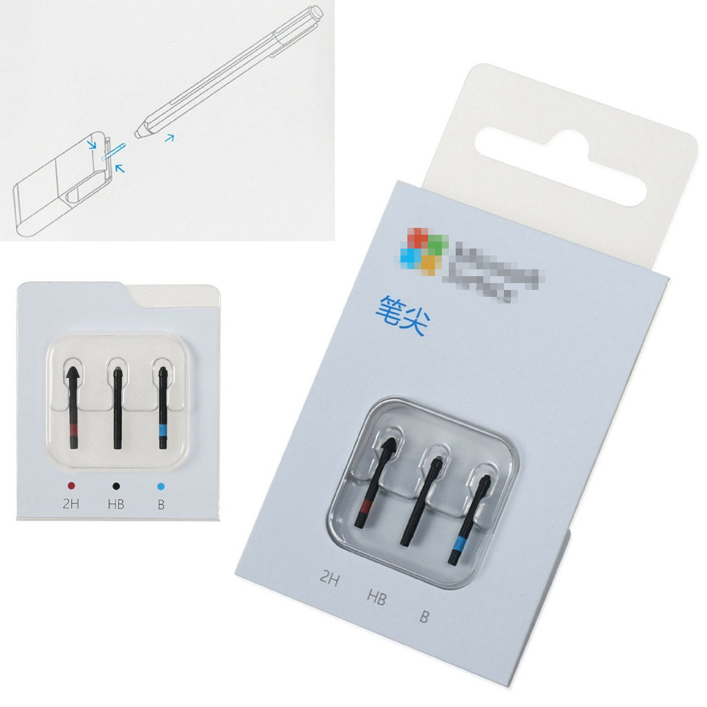 เปลี่ยน Refill Tip Kit (2H HB B) สำหรับ Microsoft Surface Pro 4 5 6 7 Go Book Laptop Stylus Touch Pen