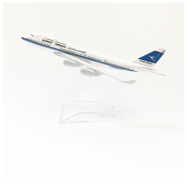 Yalinda KUWAIT AIRWAYS 747 16 ซม.ชุดเครื่องบินเด็กของเล่นวันเกิดเครื่องบินรุ่น