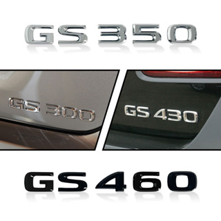 สติกเกอร์โลโก้โลหะ 3D สีดํา สีเงิน สําหรับติดตกแต่งรถยนต์ Lexus GS300 GS350 gs430 GS460 1 ชิ้น