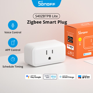 Sonoff S40 Lite ZB Zigbee Smart Plug 15A ปลั๊ก US ซ็อกเก็ตตั้งเวลา ฟังก์ชั่นแอพ รีโมตคอนโทรล ทํางานร่วมกับ Zigbee Alexa Google Home