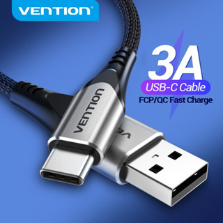 Vention สายชาร์จ USB Type c 3A ไนล่อน ชาร์จเร็ว USB A เป็น USB c สายชาร์จเร็ว เข้ากันได้กับสายชาร์จ Cabletype c