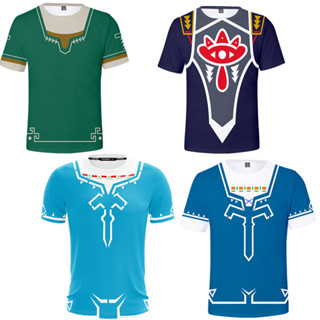 เสื้อยืดแขนสั้น พิมพ์ลาย The Legend of Zelda 3 มิติ สําหรับผู้ชาย และผู้หญิง