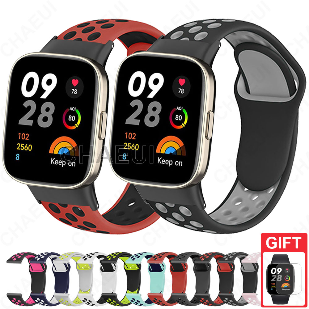 สร้อยข้อมือสายรัดซิลิโคน Doublue สายรัดสีสําหรับ Redmi Watch 4 3 Active / Redmi Watch 5 Active Lite