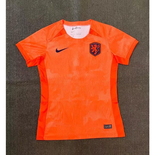 เสื้อกีฬาแขนสั้น ลายทีมชาติฟุตบอล NK 2023 Netherlands ชุดเหย้า สําหรับผู้หญิง