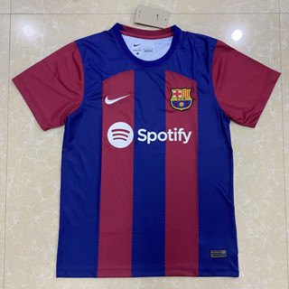 【Fans Issue】เสื้อกีฬาแขนสั้น ลายทีมชาติฟุตบอล Barcelona 2023 24 2324 คุณภาพสูง